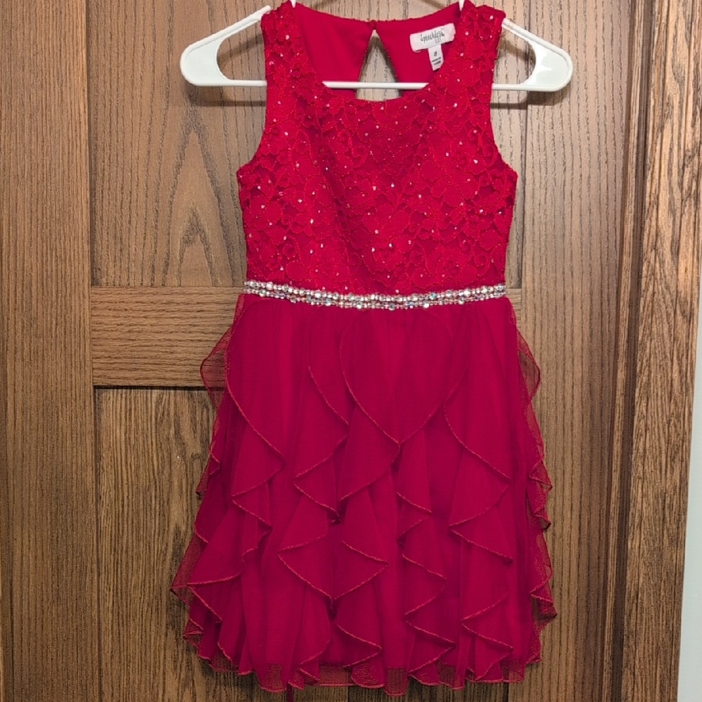 Speechless Holiday Red Layered Formal Dress